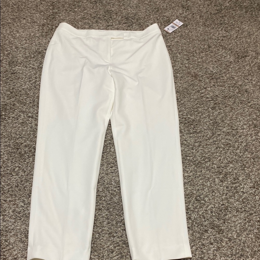 Evan Picone White Trousers